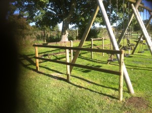 Post & Rail Fence Cheriton Recreation Play Park 