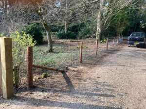 Stock Wire Fence Brockwood Park Bramdean Hampshire - Fencing Alresford Hinton Ampner Four Marks West Meon Bramdean Ropley Winchester